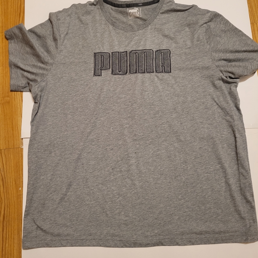 PUMA Men's Short-Sleeve T Shirt Grey, Size XL